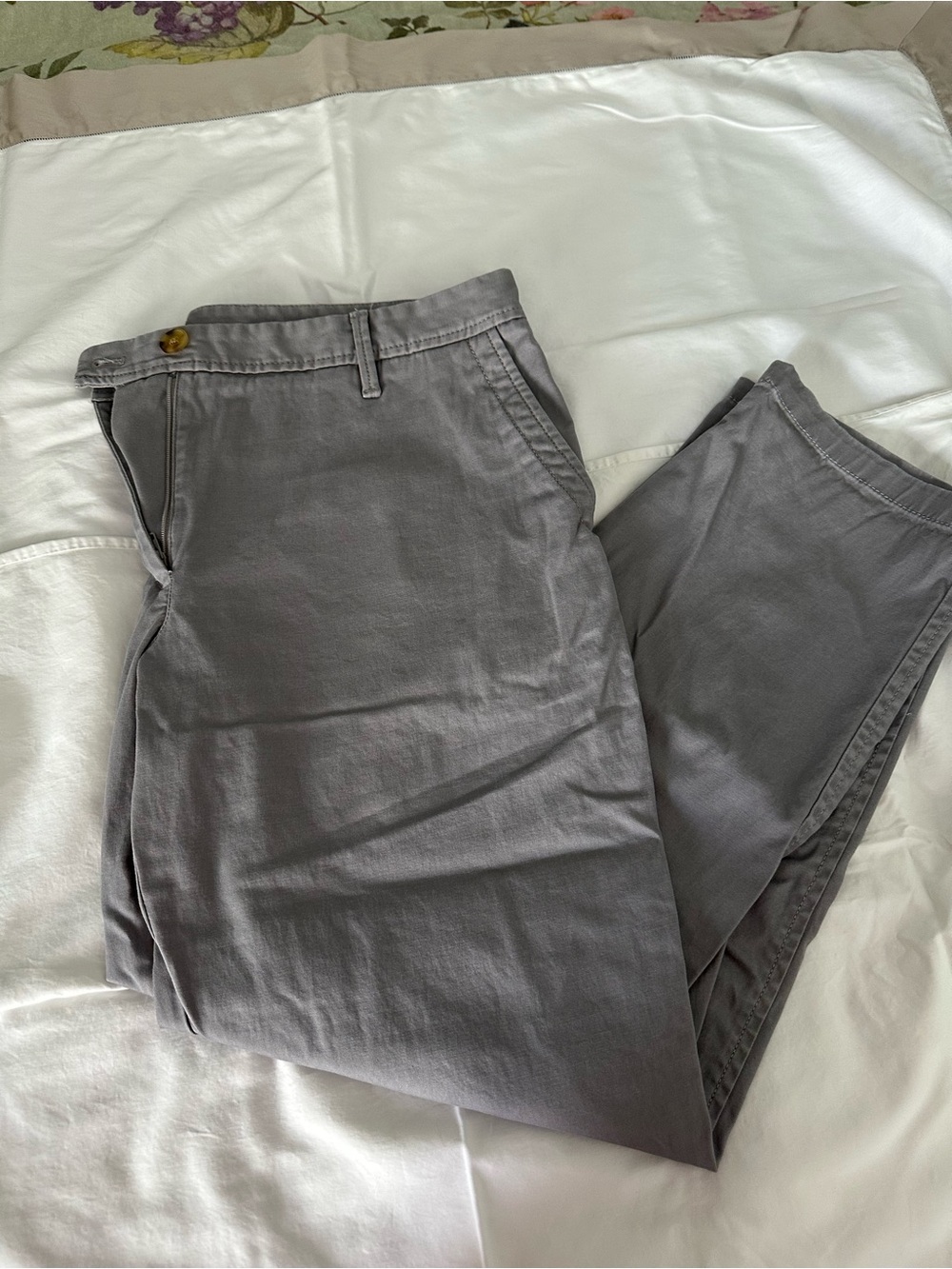Talbots Women’s Gray Relaxed Fit Chino Pants - Straight Leg